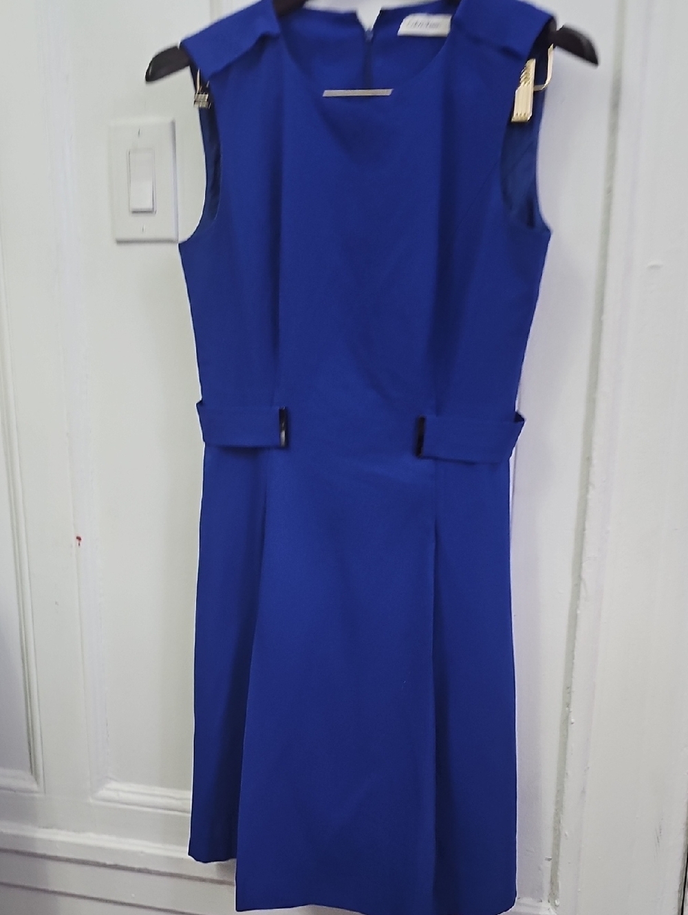 Calvin Klein Sleeveless Sheath Dress in Royal Blue